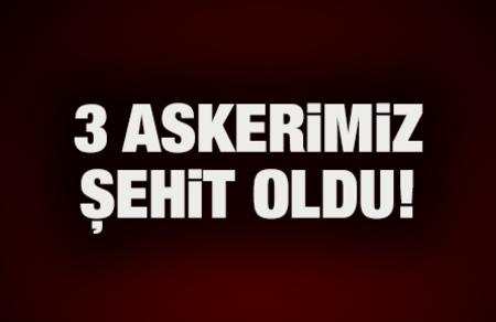 3 askerimiz şehit oldu
