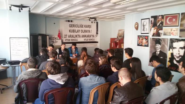 TGB Denizli, 27 Aralık Kubilay eylemi için Kubilay Komitesi'nde görev alan arkadaşlarla toplantı düzenledi.
