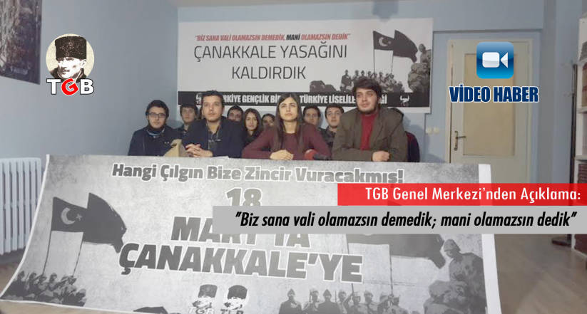 Çanakkale yasağını kaldırdık