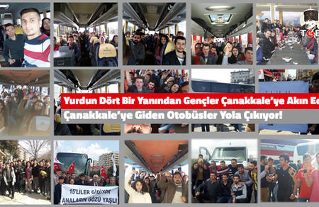 Yurdun d&ouml;rt bir yanından otob&uuml;sler &Ccedil;anakkale'ye yola &ccedil;ıktı