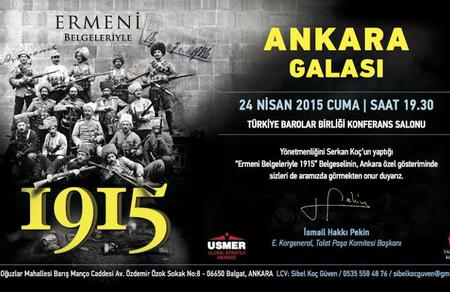 Ermeni Belgeleriyle 1915 belgeseli 24 Nisan'da gösterimde