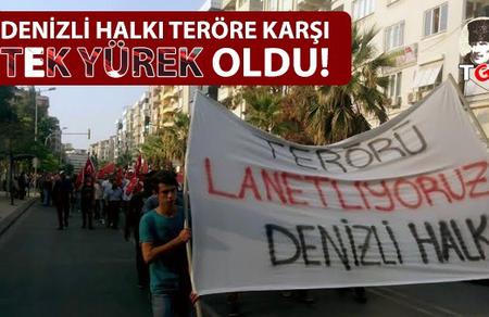 Denizli Halkı Teröre Karşı Tek Yürek Oldu