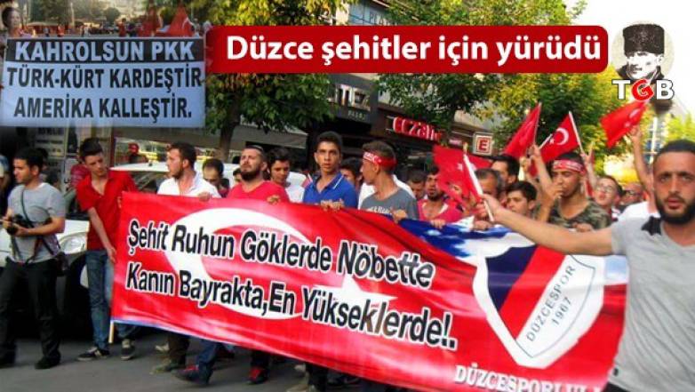 Düzce Şehitler İçin Yürüdü