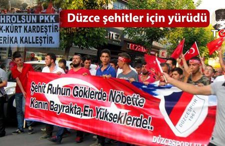 Düzce Şehitler İçin Yürüdü