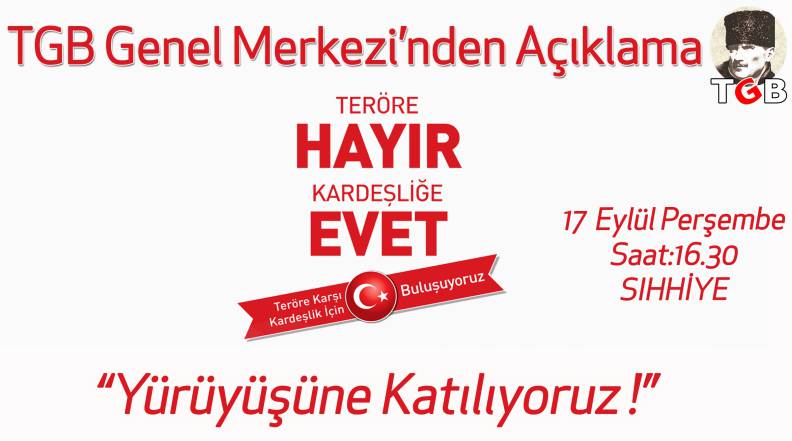TGB Genel Merkezi'nden Açıklama