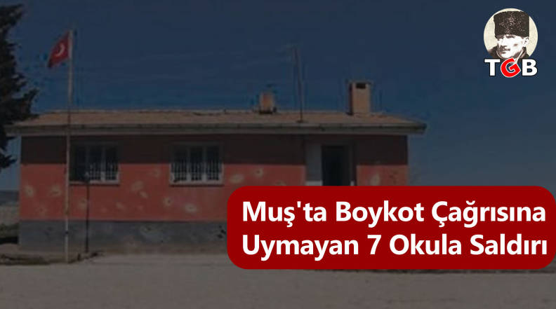 Muş'ta Boykot Çağrısına Uymayan 7 Okula Saldırı