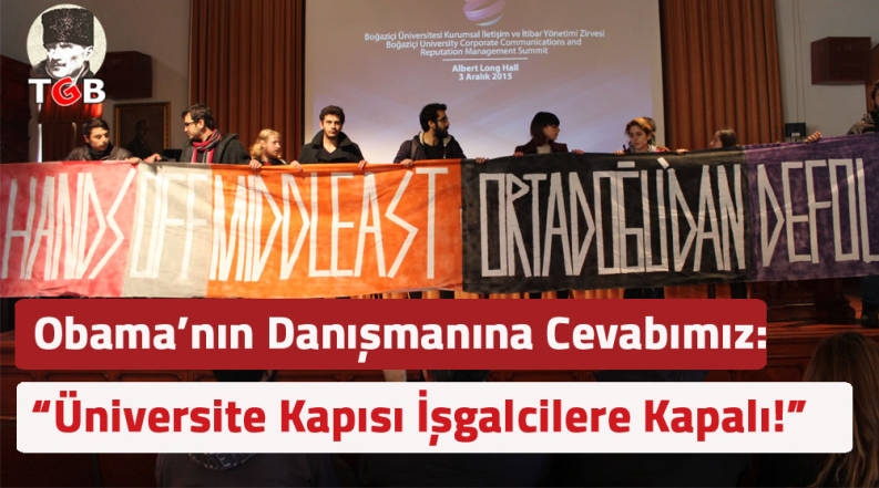 &Uuml;niversite Kapısı, İşgalcilere Kapalı!