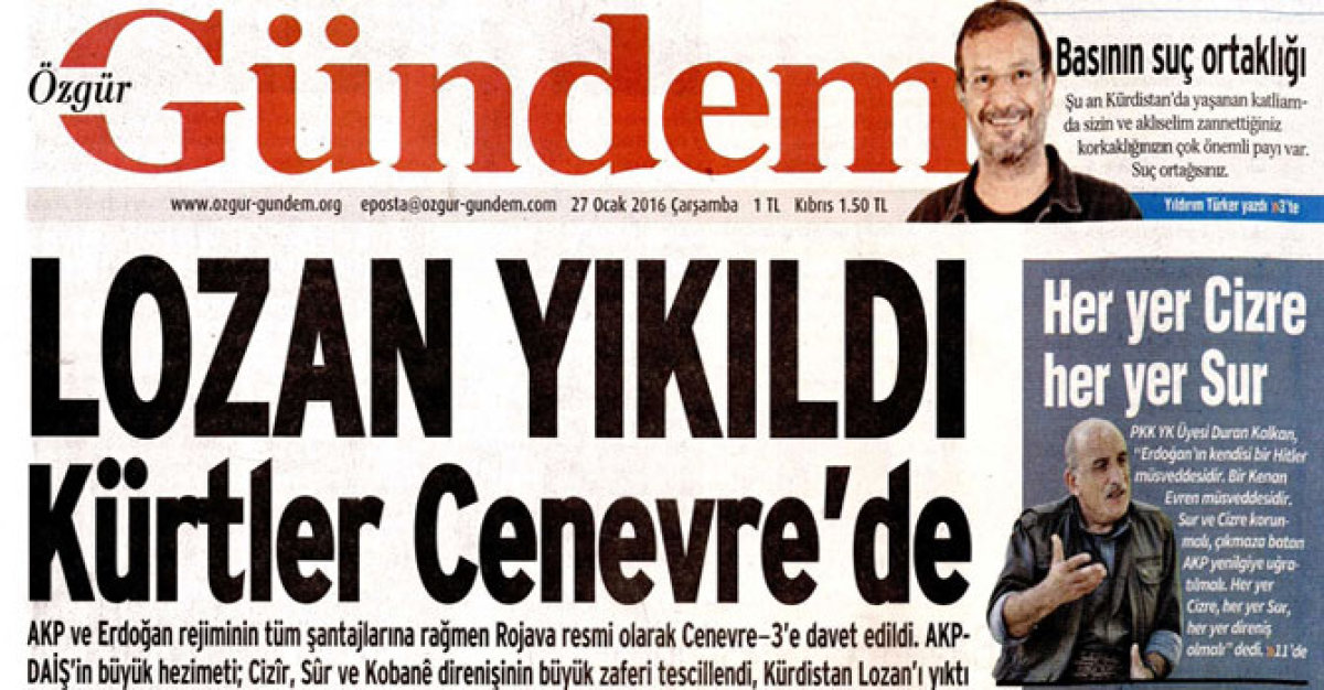 TGB Genel Sekreteri Sinan Sungur Yazdı: PKK'nın Lozan Acısı Nereye Dayanıyor?