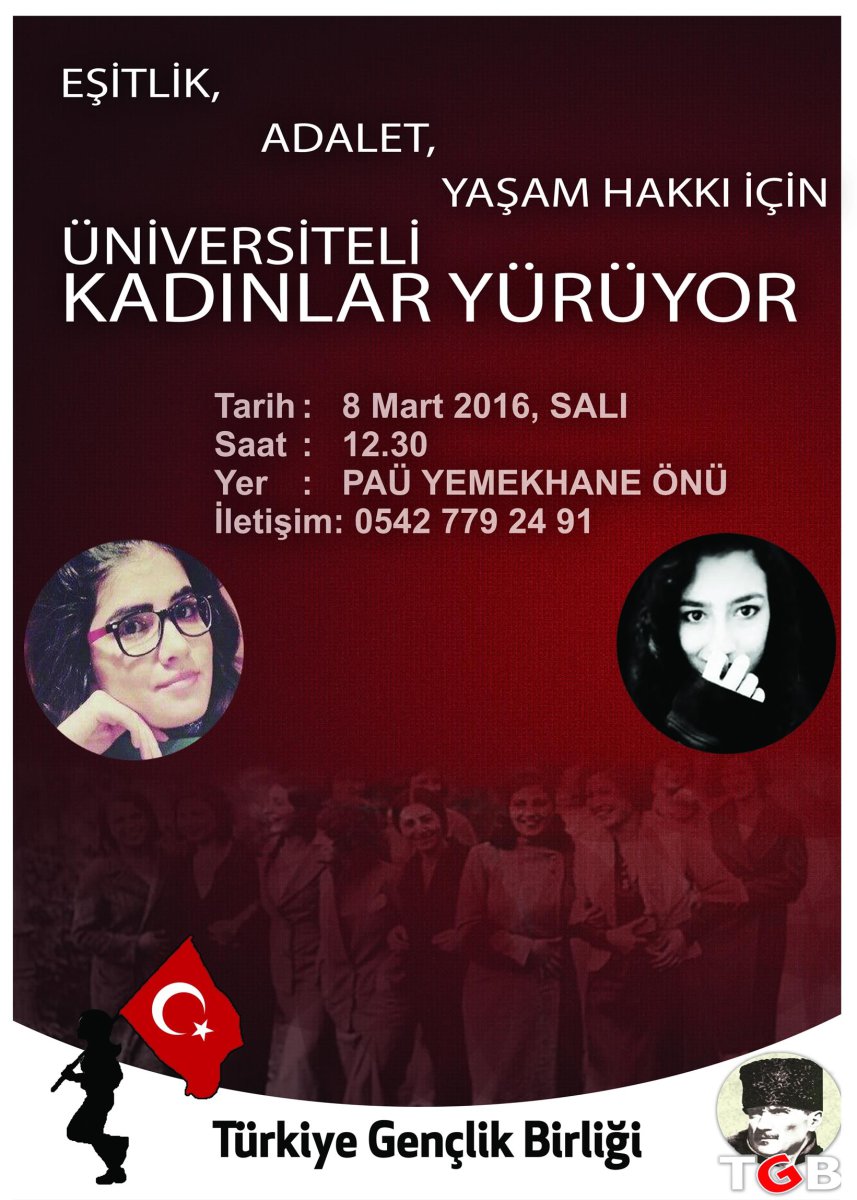 8 Mart'ta PAÜ'de Üniversiteli Kadınlar Yürüyecek