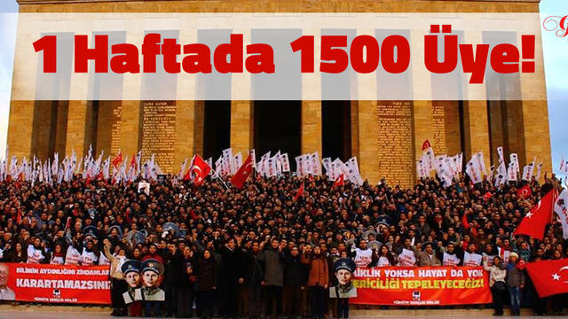 TGB'ye 1 Haftada 1500 &Uuml;ye!