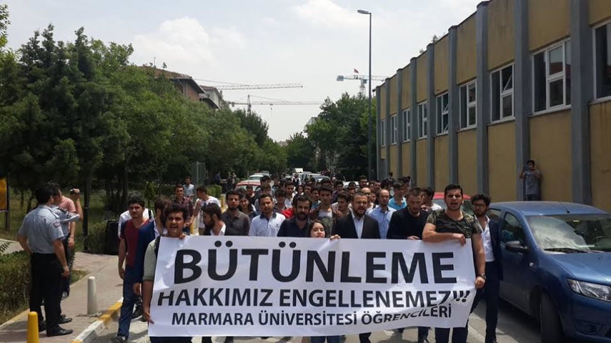 Marmara Üniversitesi Bütünleme Hakkı İçin Yürüdü
