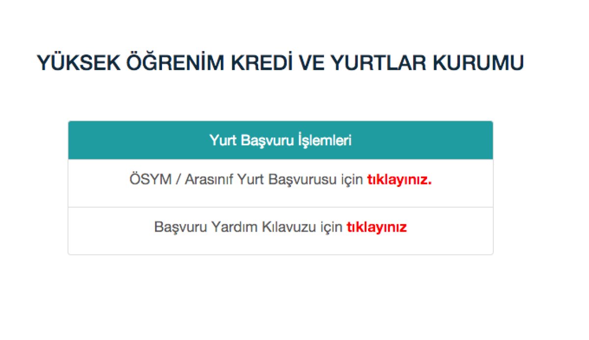 KYK Yurt Başvuruları Başladı