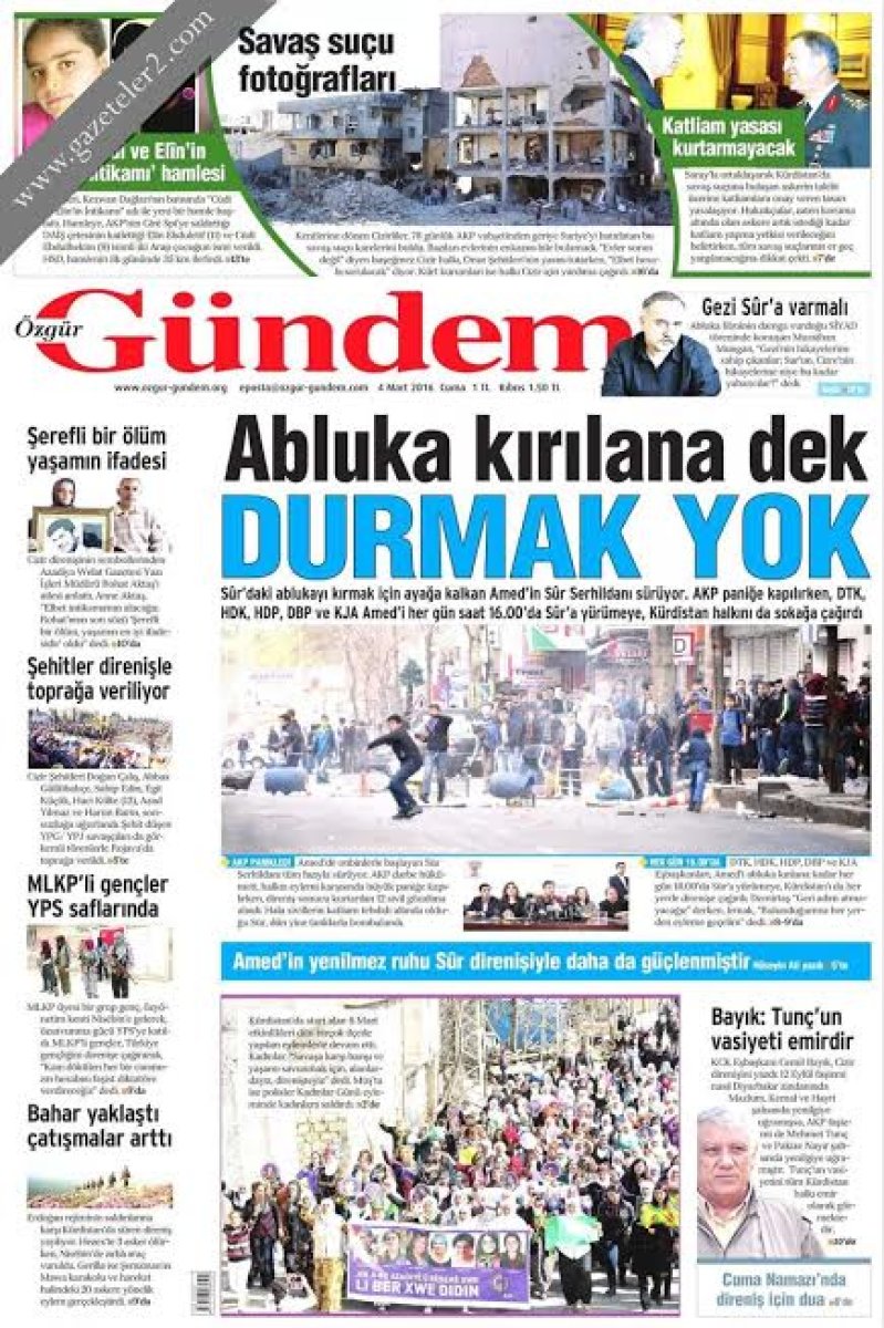 PKK'nın meclisteki kanadı olan HDP ve ardılları olan diğer terör örgütü destekçisi yapılanmaları halkı sokaklara askere ve polise karşı sonun kadar savaşmaya çağırıyor. Ancak bugün gelinen nokta; terör örgütünün şehir yapılanması tamamen bitirilmiş, bir çok kampı ve mühimmat depoları yok edilip militanları etkisiz hale getirilmiş vaziyette.