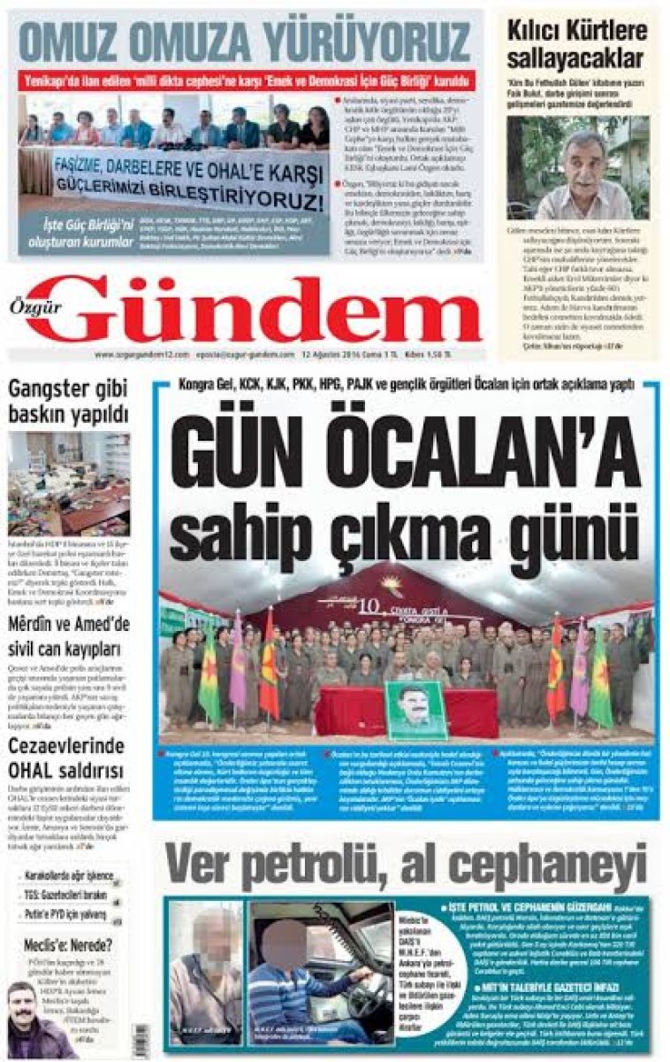 Bölücü terör örgütünün içinde bulunduğu tüm yapılanmaların ortak açıklamasıyla bölücü başı Abdullah Öcalan'ın serbest bırakılması isteniyor, devlet tehdit ediliyor. Fakat tehditlerin boş olduğunu görüyoruz. Çünkü bölgede meydanlara çağırılan halk, hiçbir çağrıya kulak asmıyor. Hatta son olarak Diyarbakır'da hastane önünde bir bombalı saldırıda bulunan PKK'nın şehit ettikleri arasında 5 yaşındaki Hüseyin Utku da vardı. PKK, kendisinden kaçan halka bombalarla karşılık vermeye çalışıyor.