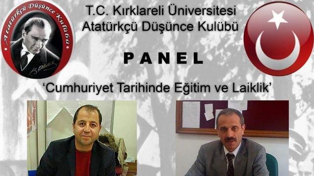 Kırklareli ADK'dan "Cumhuriyet Tarihinde Eğitim ve Laiklik" Paneli