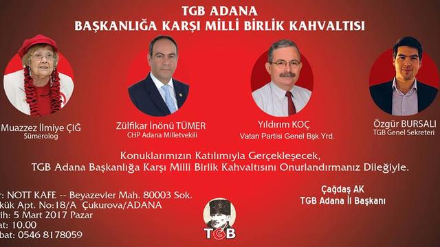 Adana'da Başkanlığa Karşı Milli Birlik Kahvaltısı