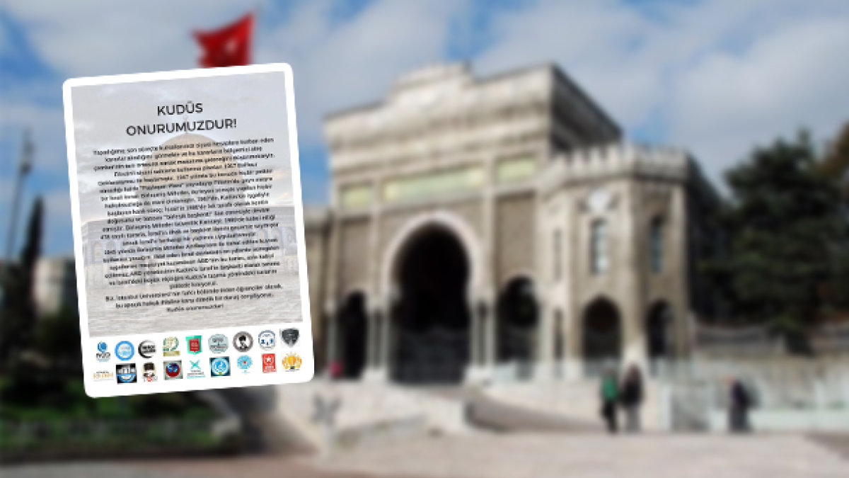 İstanbul Üniversitesi topluluklarından ortak açıklama: Kudüs onurumuzdur!