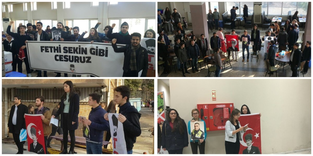 İzmir'in kampüsleri Fethi Sekin için ayağa kalktı