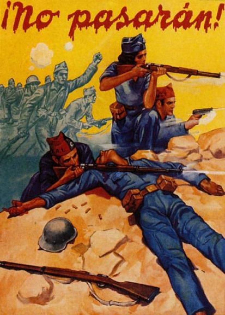İspanya İç Savaşı döneminden bir poster: “No Passaran!” (Geçit yok!)
