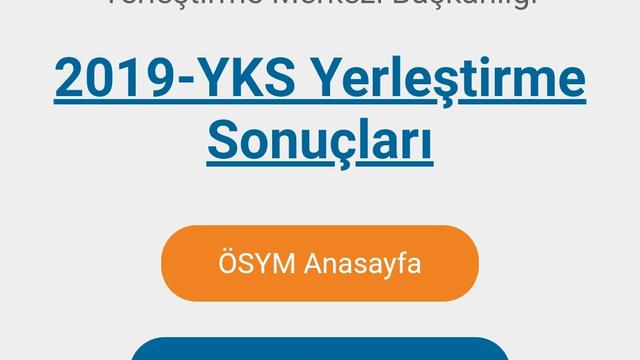 YKS 2019 Tercih Sonuçları Açıklandı!