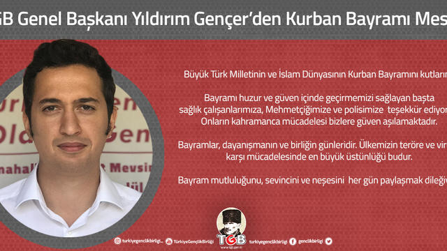 Genel Başkanımız Yıldırım Gençer'in Kurban Bayramı Mesajı