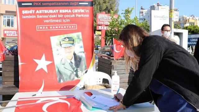 PKK Sempatizanlarının Değil Şehit Astsubay Esma Çevik’in Adı Olsun