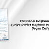 Suriye Devlet Başkanı Beşar Esad'a Tebrik Mesajı