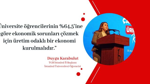 Gençlik Üretim Odaklı Bir Ekonomi İstiyor