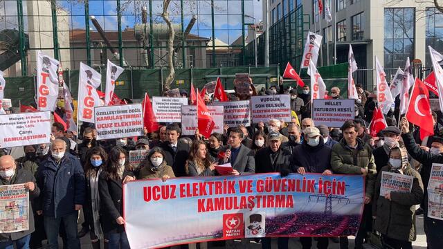 TGB ve Vatan Partisi Boğaziçi Elektrik Dağıtım Şirketinin Kapısına Dayandı