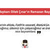TGB Genel Başkanı Dilek Çınar'ın Bayram Mesajı