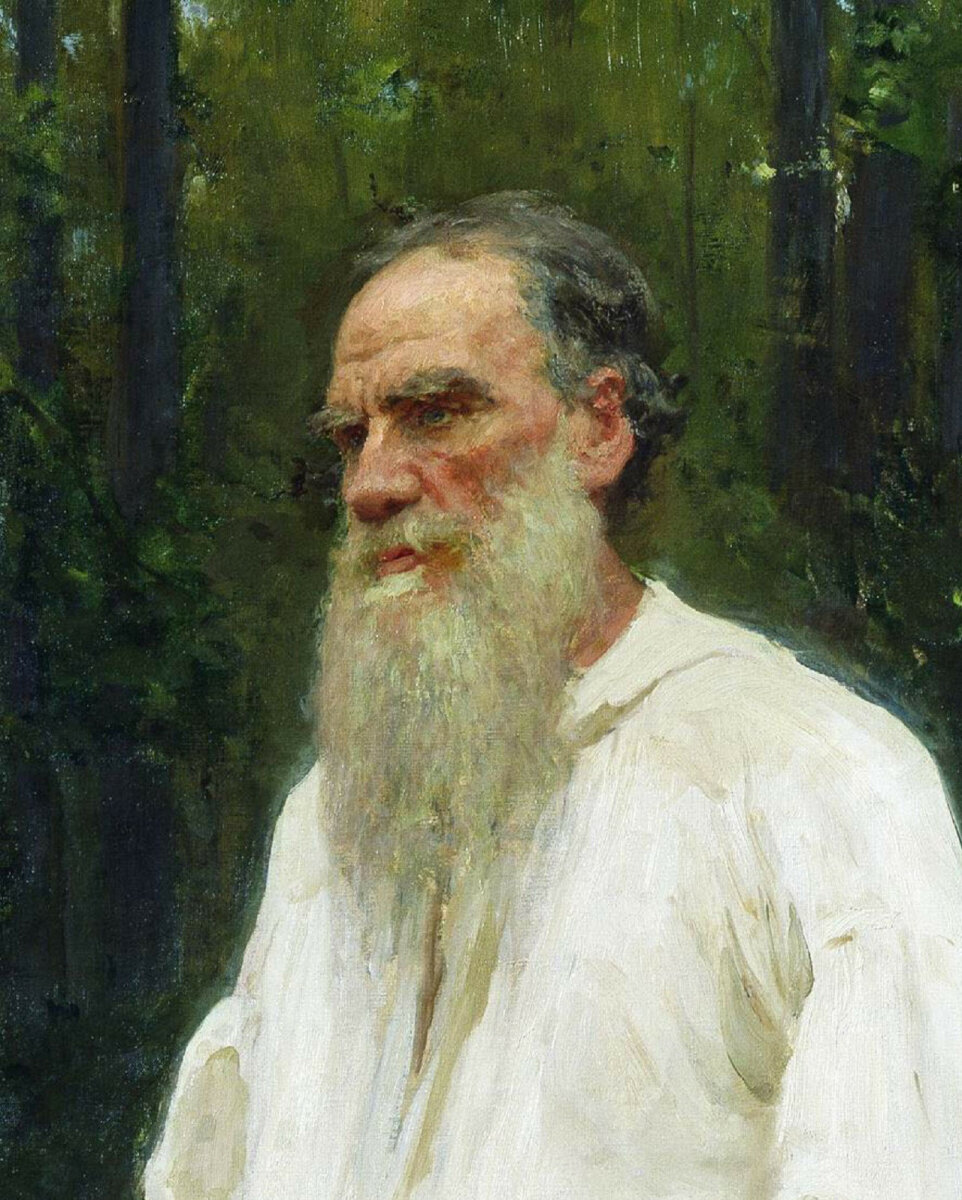Repin'in Tolstoy portresi.