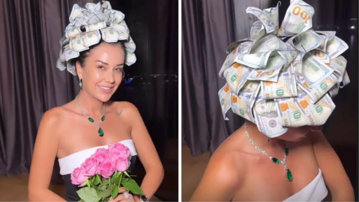 Kara para aklamaktan tutuklanan Dilan Polat, saçlarına dolarlar takarak Dubai sokaklarında gezip bunu sosyal medyadan paylaşıyordu.