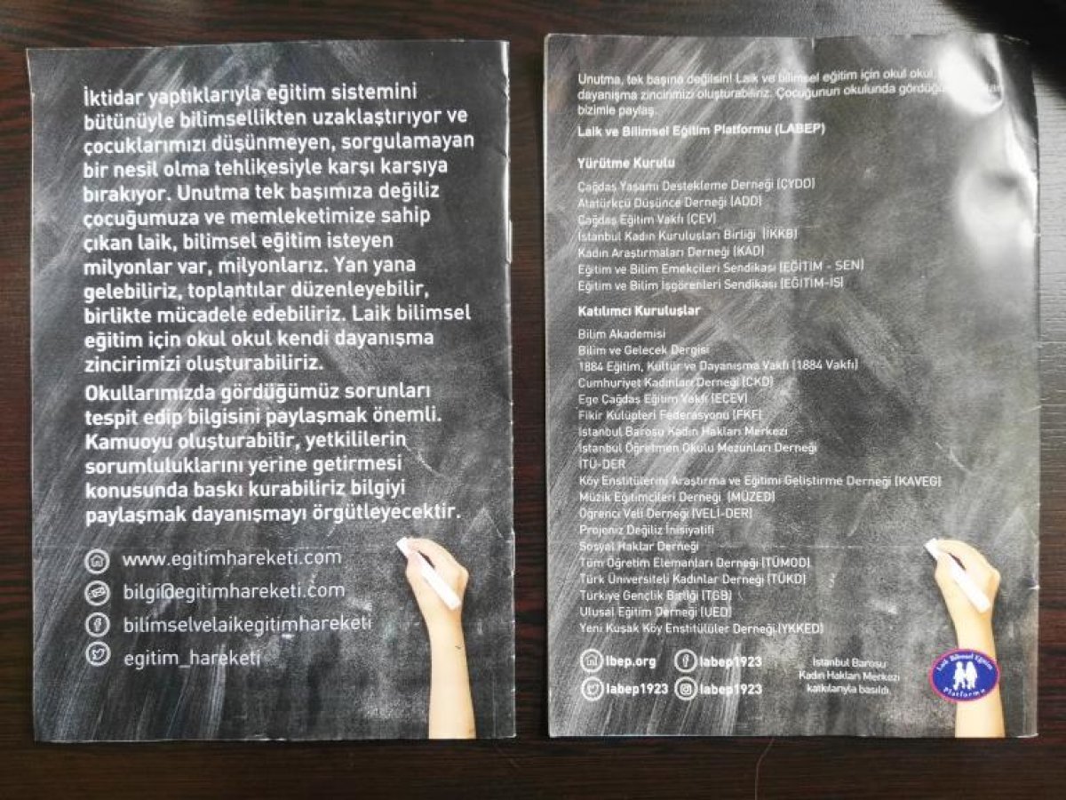 Platform PKK’ya yakın grupların broşürünü kullandı