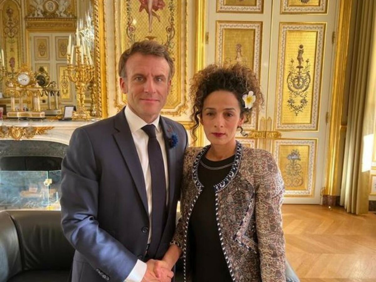 Fransa Cumhurbaşkanı Macron, olayların elebaşı Mesih Alinejad'la Elize Sarayı'nda